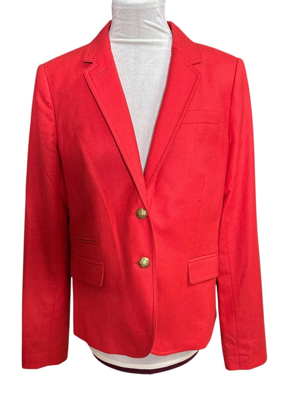 J. Crew Schoolboy Wool Blazer. Vibrant Red. Size 12 T. 12 Tall